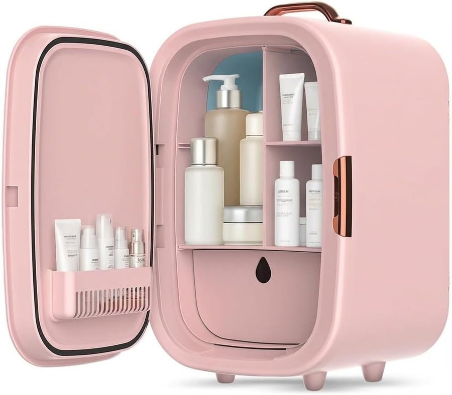 15L Mini Fridge & Warmer | Portable Low-Noise Skincare & Drinks Cooler