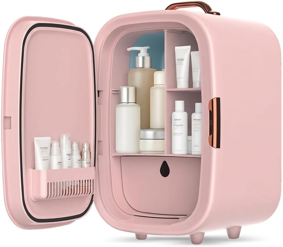 15L Mini Fridge & Warmer | Portable Low-Noise Skincare & Drinks Cooler