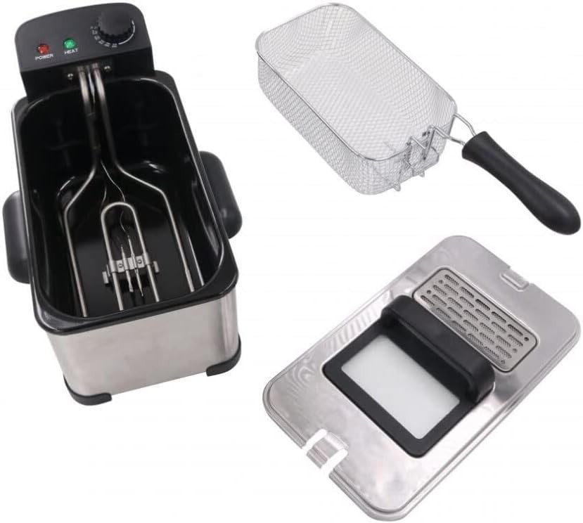 3.5L Deep Fat Fryer 2000W Stainless Steel Easy Clean Temp Control