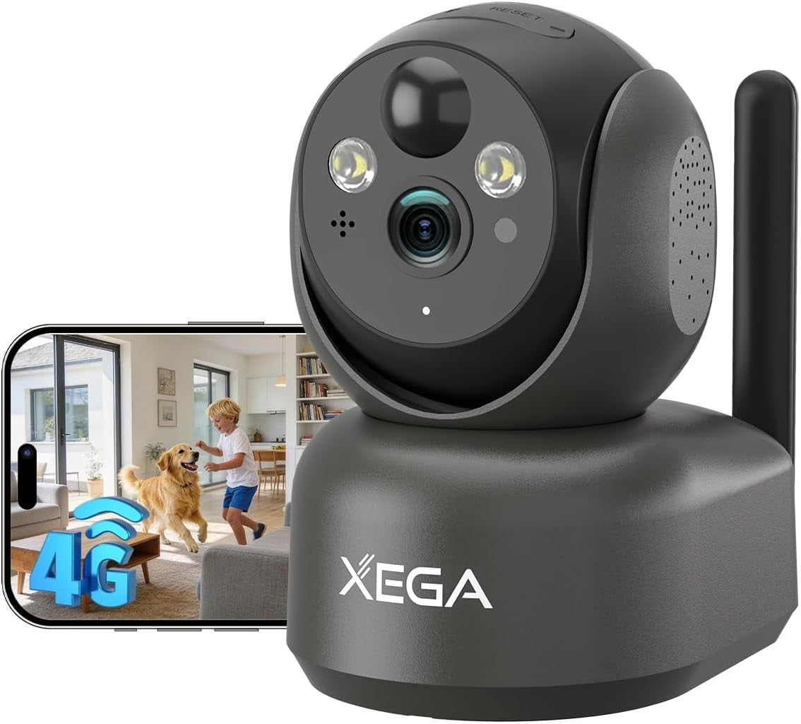 4G LTE Security Camera No WiFi 2K PTZ Battery Powered CCTV