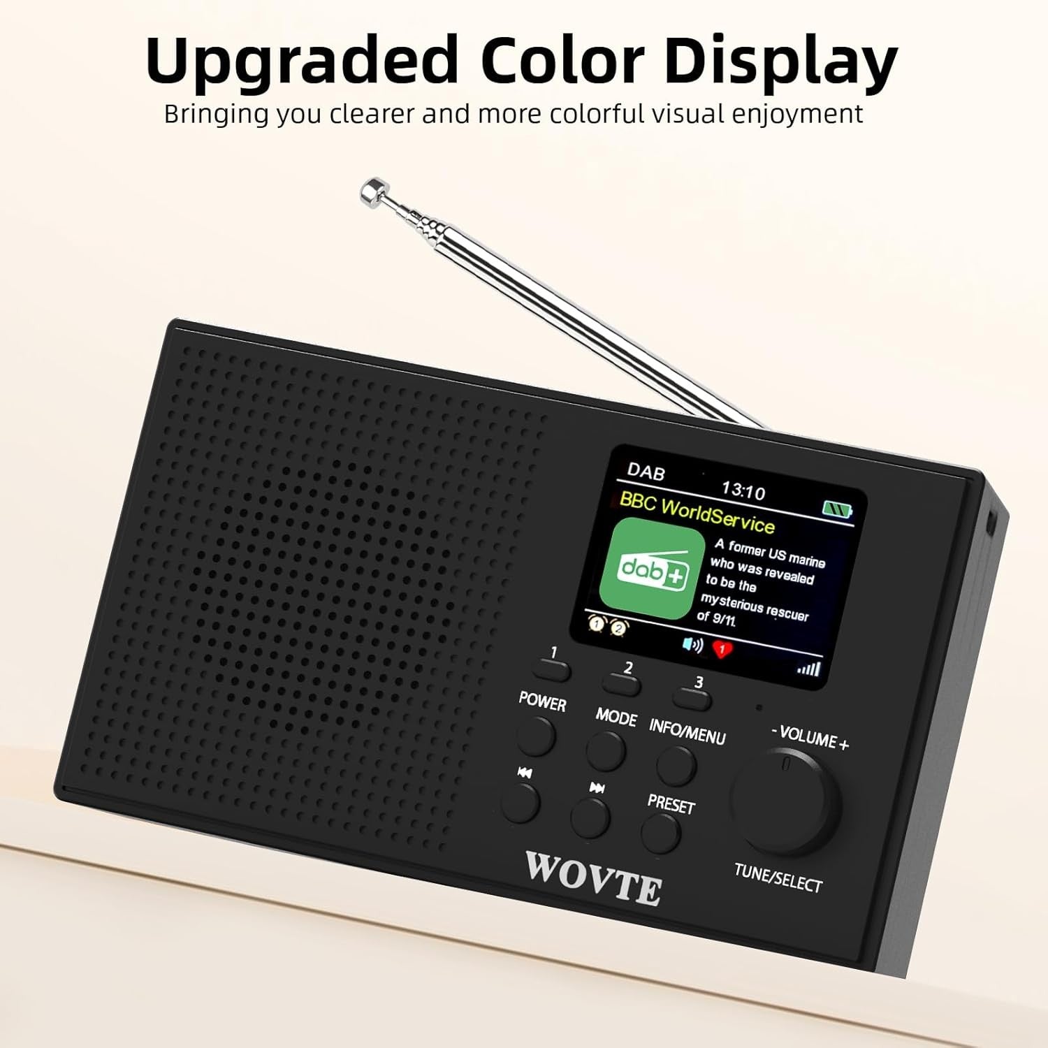 DAB DAB+ Digital Radio Bluetooth Portable Rechargeable Display