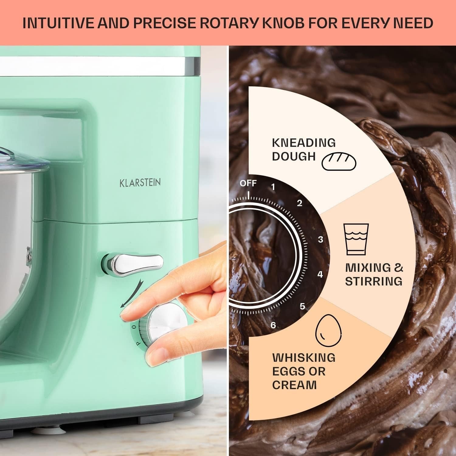 5L Stand Mixer 1800W Cake & Bread Maker 6 Speeds Planetary Rotation Green