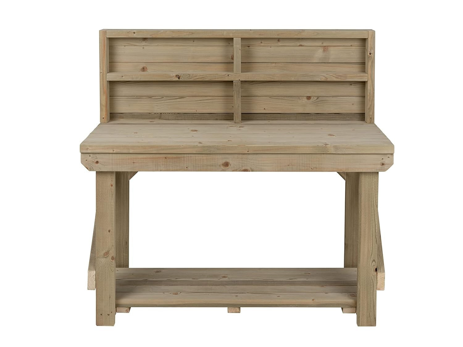 4ft Heavy Duty Workbench with Back Panel – Pressure Treated Indoor/Outdoor Table