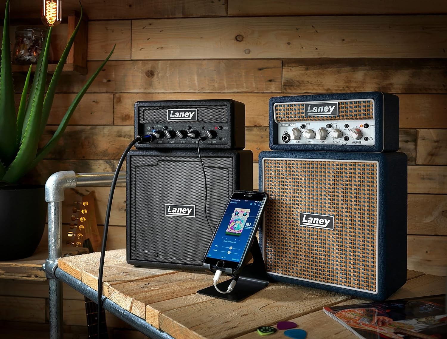 MINISTACK-IRON 6W Battery-Powered Guitar Amp Compact Mini Stack Clean/Drive