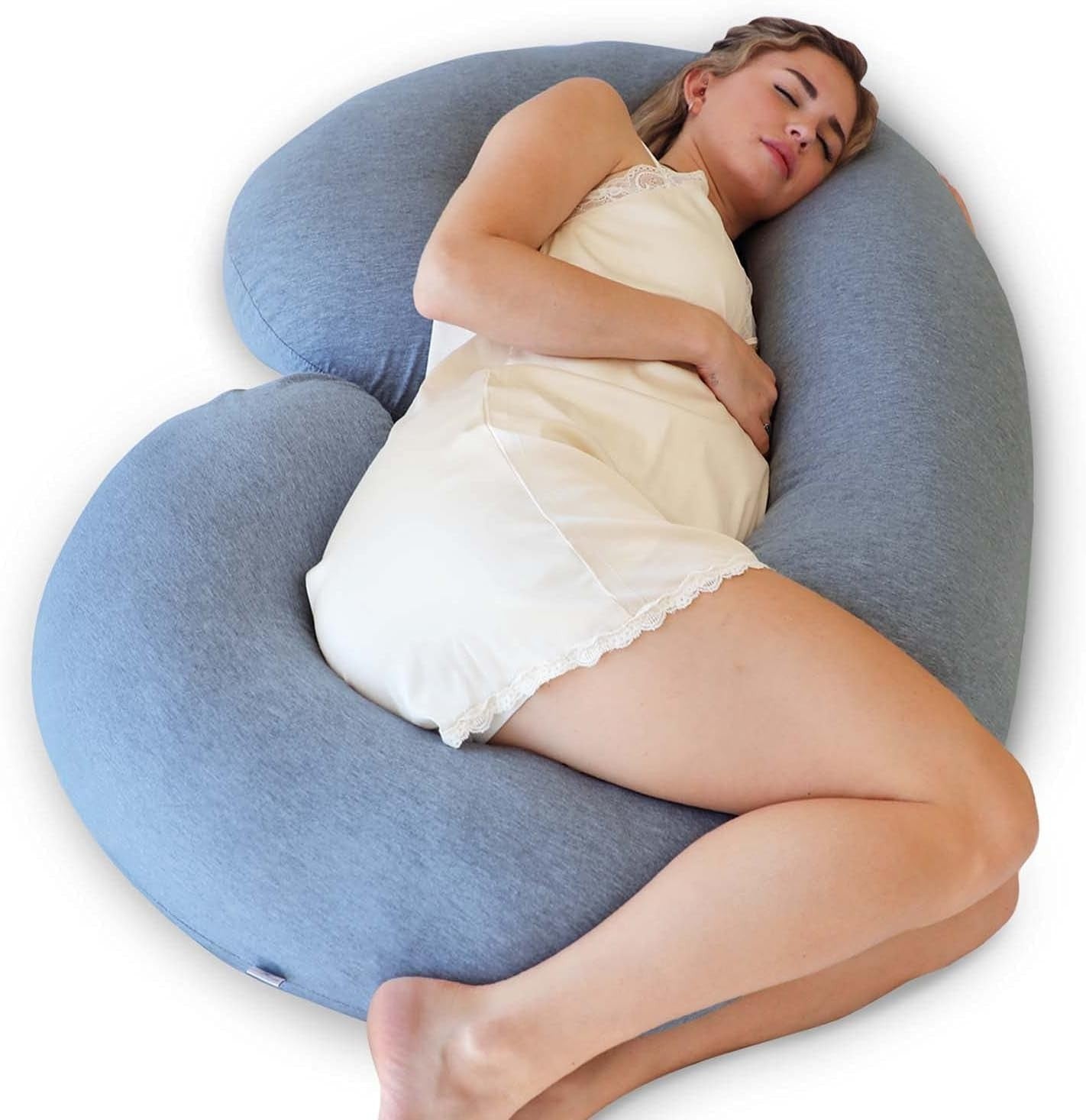 Cooling Pregnancy Pillow C Shape Full Body Maternity Support Sleeping Pillow