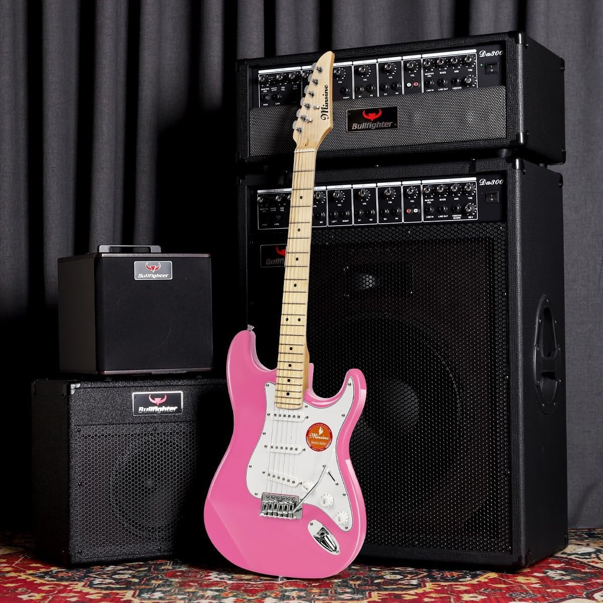Full Size Electric Guitar Beginner Starter Kit 39" Pink w/ Bag