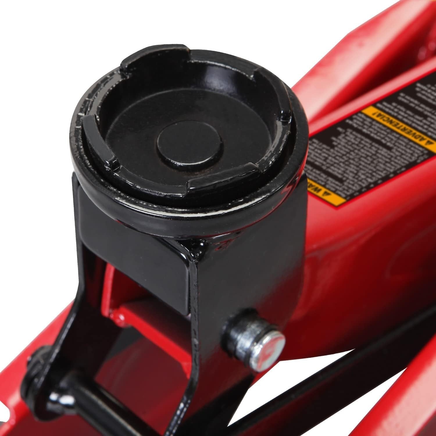 1.5 Ton Hydraulic Trolley Jack with Case 5.42–13" Lift Heavy Duty Steel Red