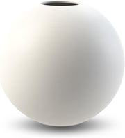 White Ceramic Ball Vase 20cm Modern Round Table Minimal Home Decor