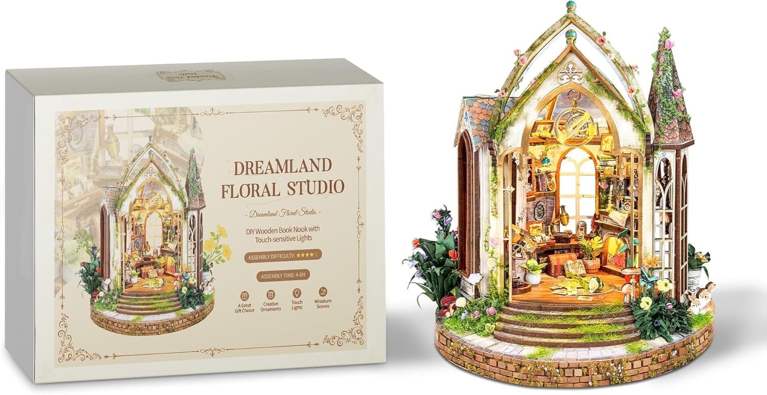DIY Miniature Wooden Dollhouse Kit – Creative Tiny Room Furniture Set