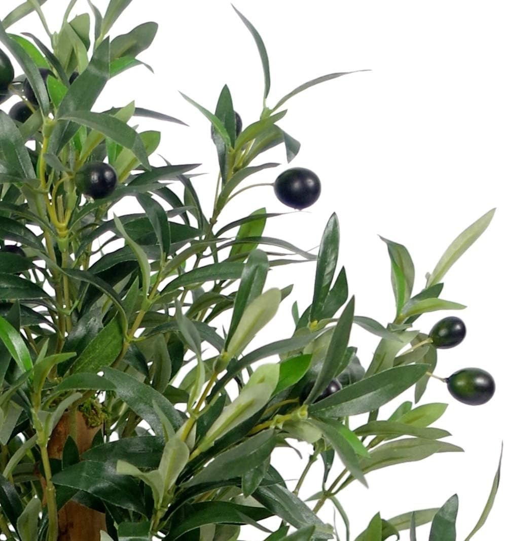 65cm Artificial Olive Tree in Black Pot Realistic Green Indoor Home Office Decor