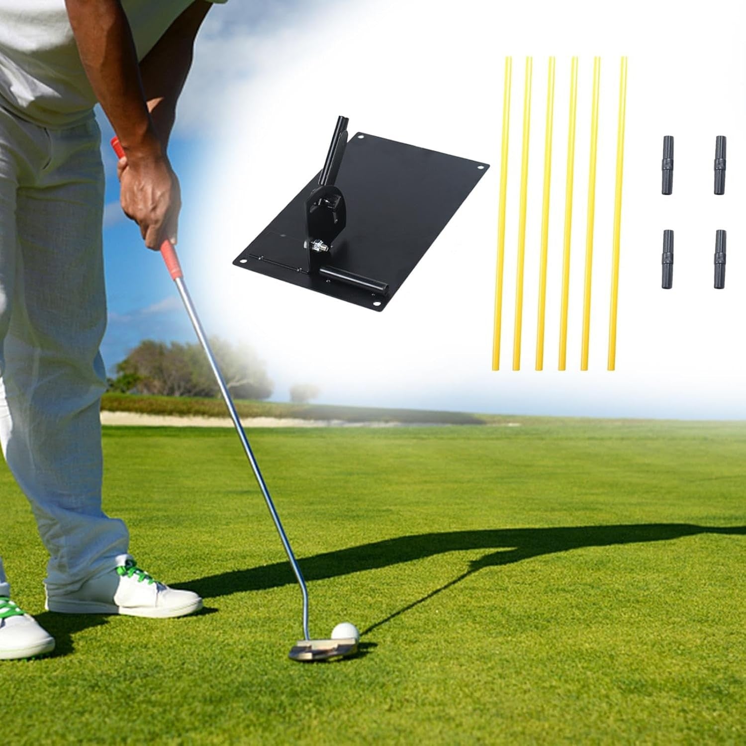 Golf Alignment Stick Holder Set Swing Trainer Posture Corrector
