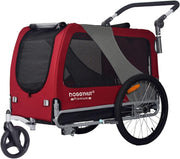 Heavy Duty Dog Bike Trailer Stroller XL 45kg Red Black