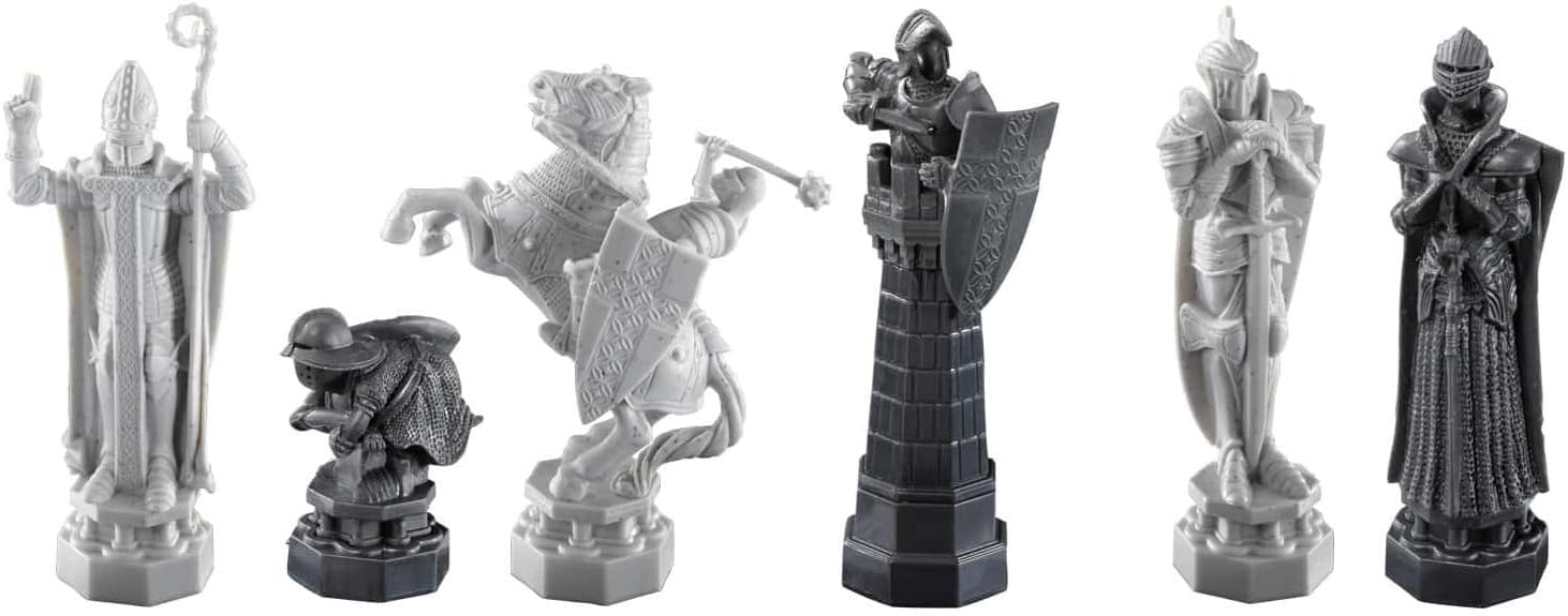 Wizard Chess Set Luxury Display – Detailed Battle Pieces & Board | Collector Gif