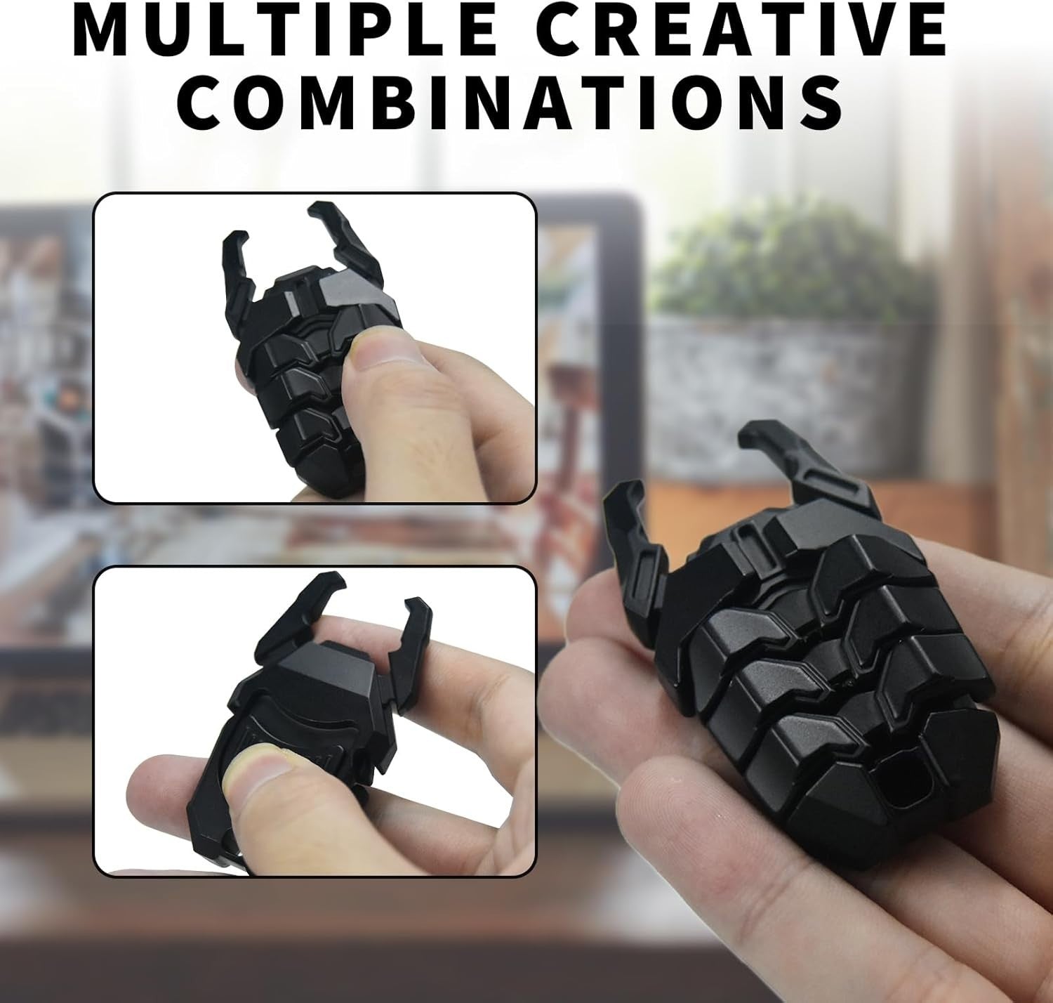 Metal Beetle Fidget Clicker Alloy EDC Stress Relief ADHD Desk Toy