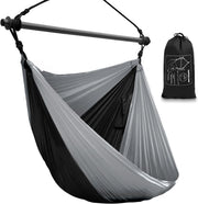Portable Hammock Chair Swing, Lightweight Outdoor/Indoor, Max 500lbs Gray