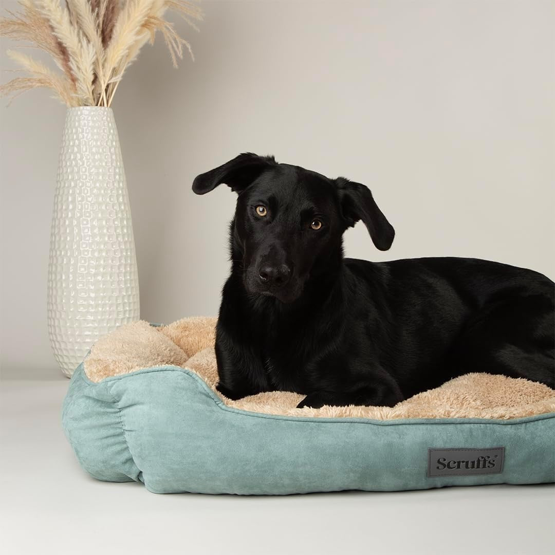 XL Dog Box Bed 90x70cm Plush Washable Non Slip