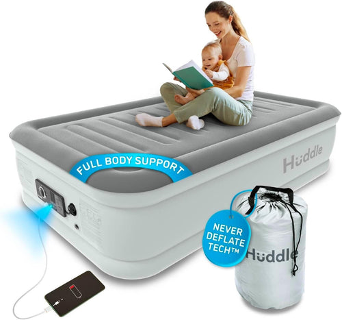 Single Inflatable Air Mattress with Built-in Pump | Comfortable Guest Bed