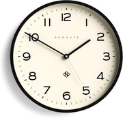 Modern Round Kitchen Wall Clock - Easy Read Numbers, Silent Battery Operated