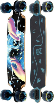 33" Multi-Color Drop-Through Longboard Cruiser Maple Deck for Commuting