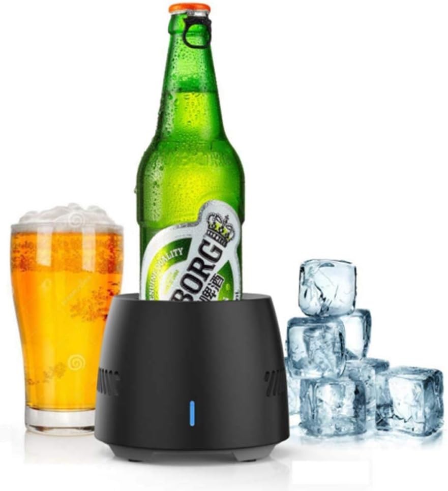 Electronic Bottle Chiller Rapid Drink Cooler Desktop Mini Fridge Cup Black