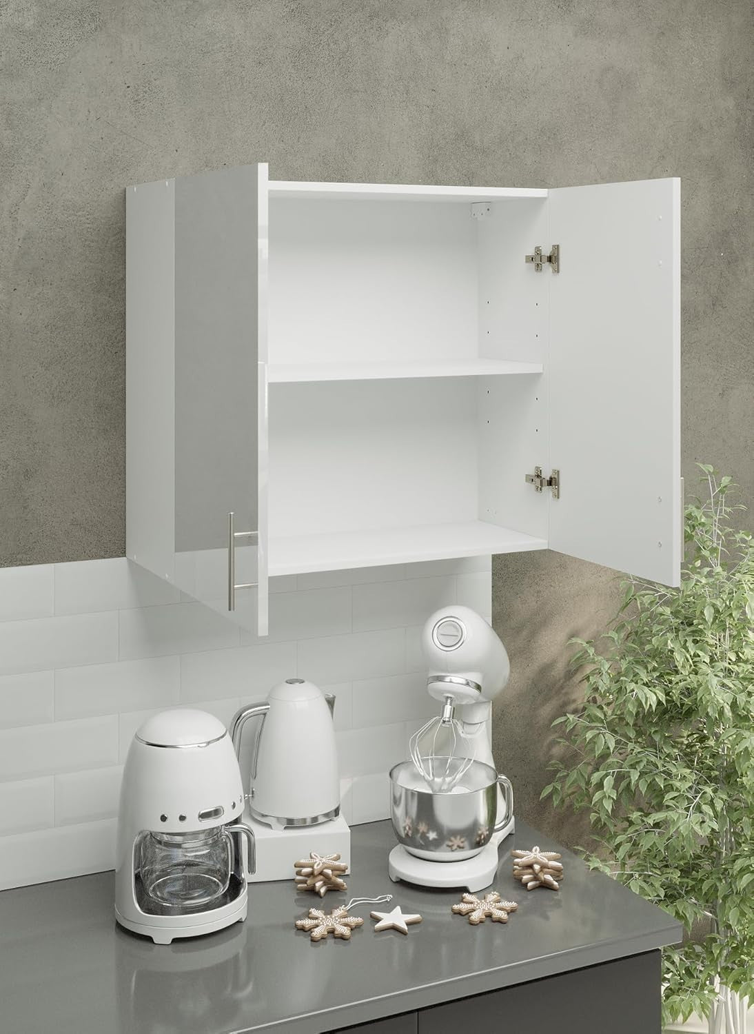 Space-Saving 80cm White Gloss Kitchen Wall Cabinet – Easy Install & Durable