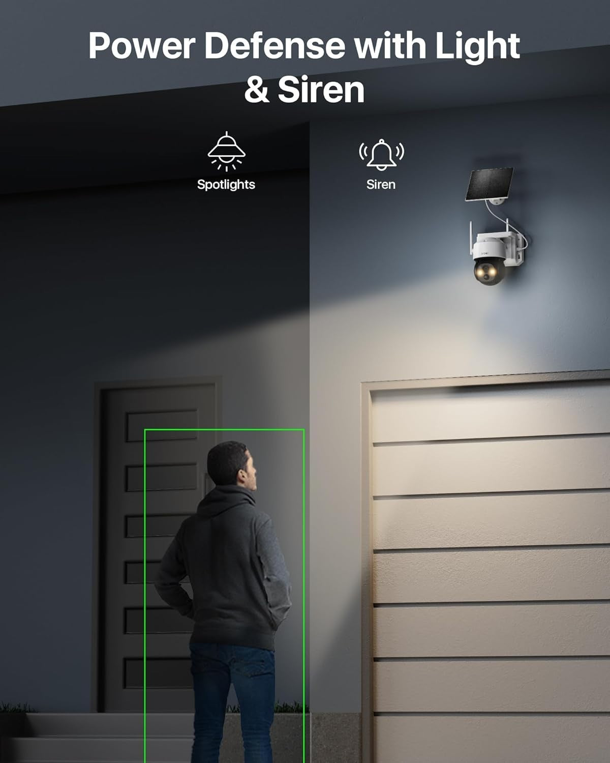 4MP Solar Security Camera Wireless PTZ Color Night Vision 32GB