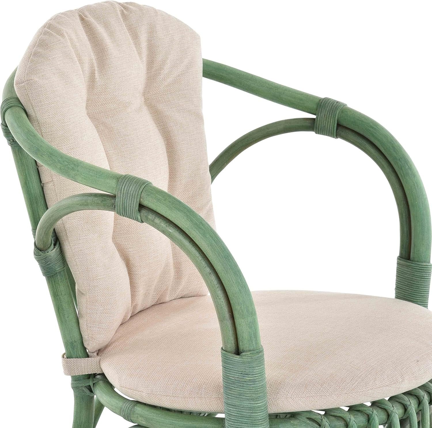 Rattan Wicker Armchair With Cushion Scandinavian Indoor Lounge Chair Comfort