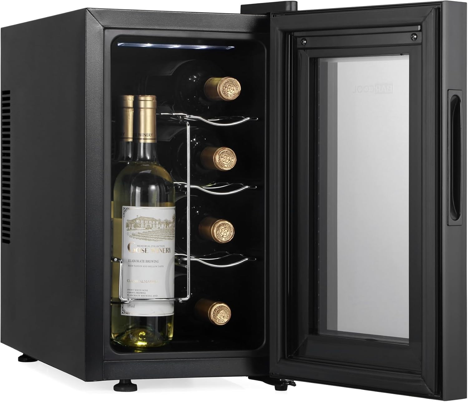 8 Bottle Wine Cooler Fridge Digital Temperature Control Quiet Tabletop Chiller