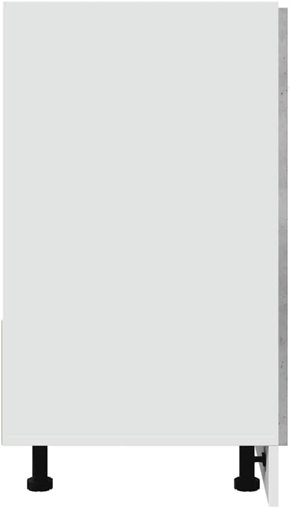 Concrete Grey Under Sink Cabinet 80x46x81.5cm Modern Kitchen Storage Unit