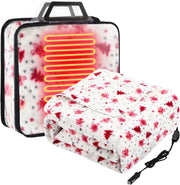 12V Heated Car Blanket Electric Travel Throw Temperature Control Warm