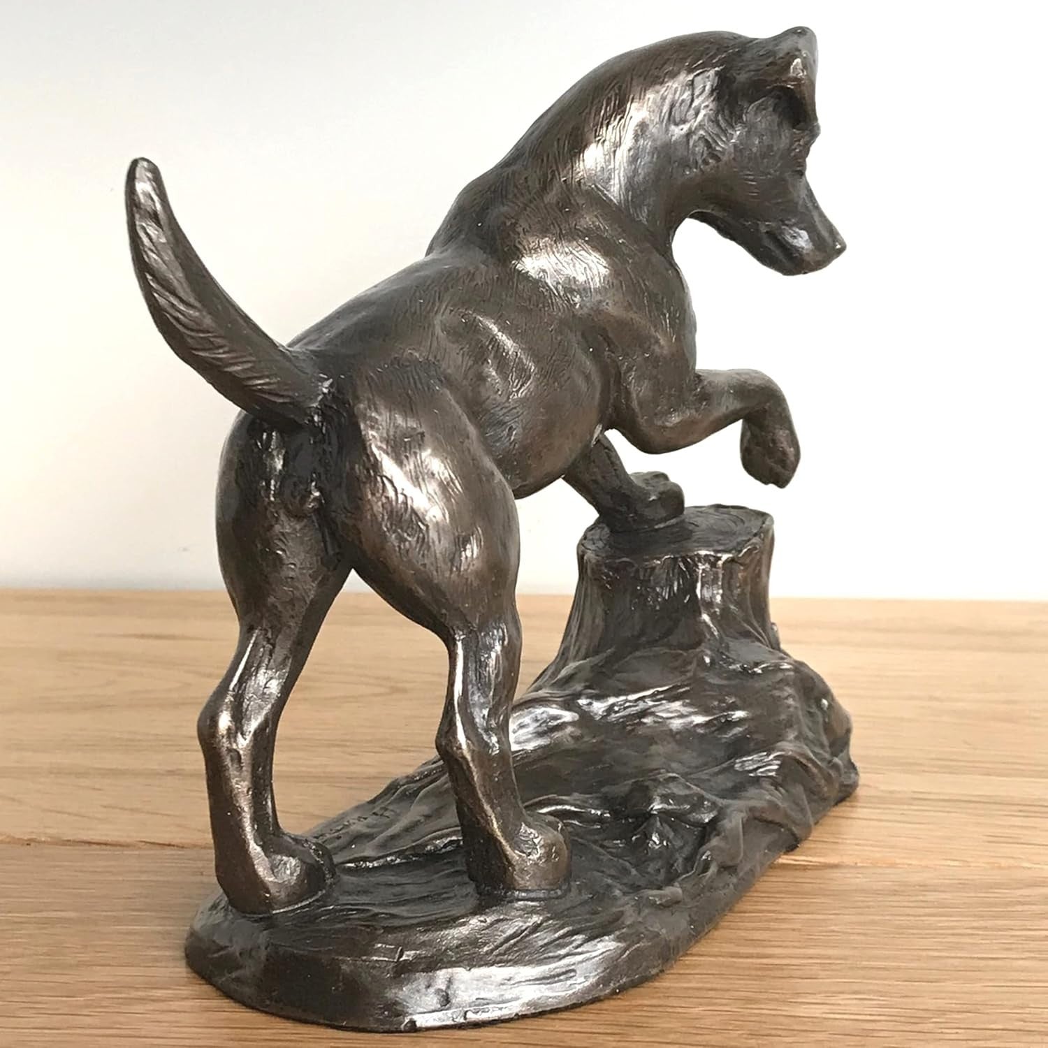 Cold Cast Bronze Jack Russell Terrier Sculpture Dog Ornament Heavyweight Decor