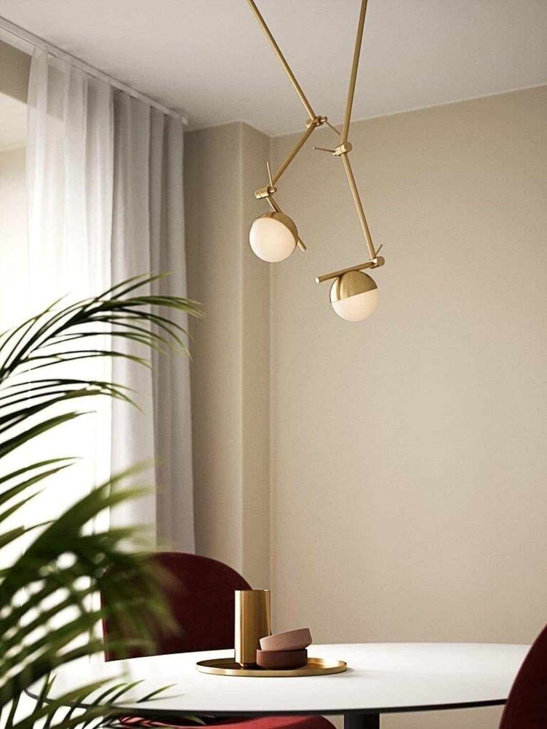 Wall Sconce Light Brass Metal G9 LED Plug-in for Bedroom Living Room