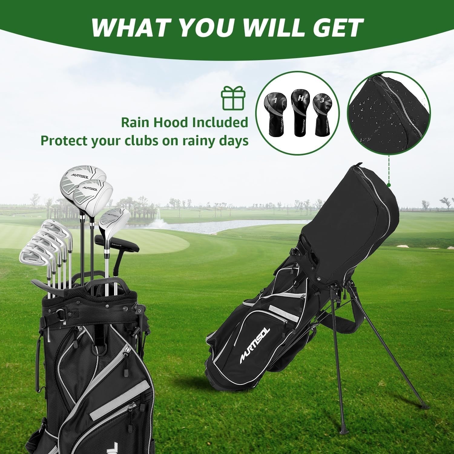 Ladies Right Hand Golf Club Set 10 Piece Driver Irons Putter Bag