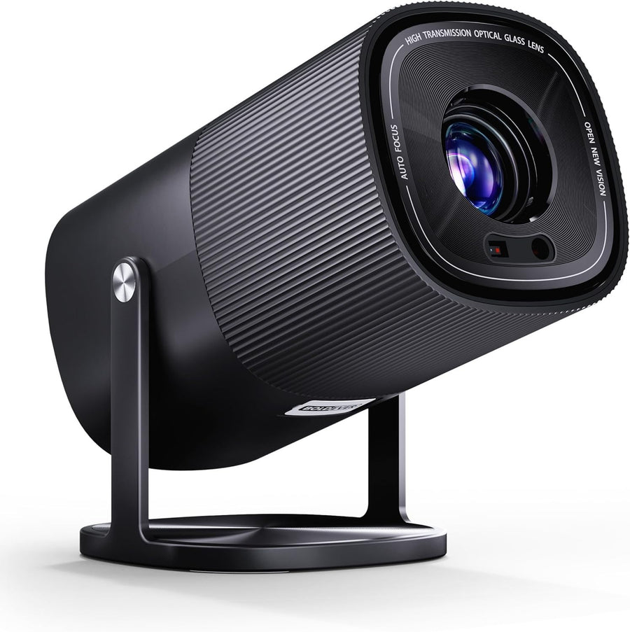 Smart Mini Movie Projector 500 ANSI WiFi 6 Auto Focus 270° Portable 4K