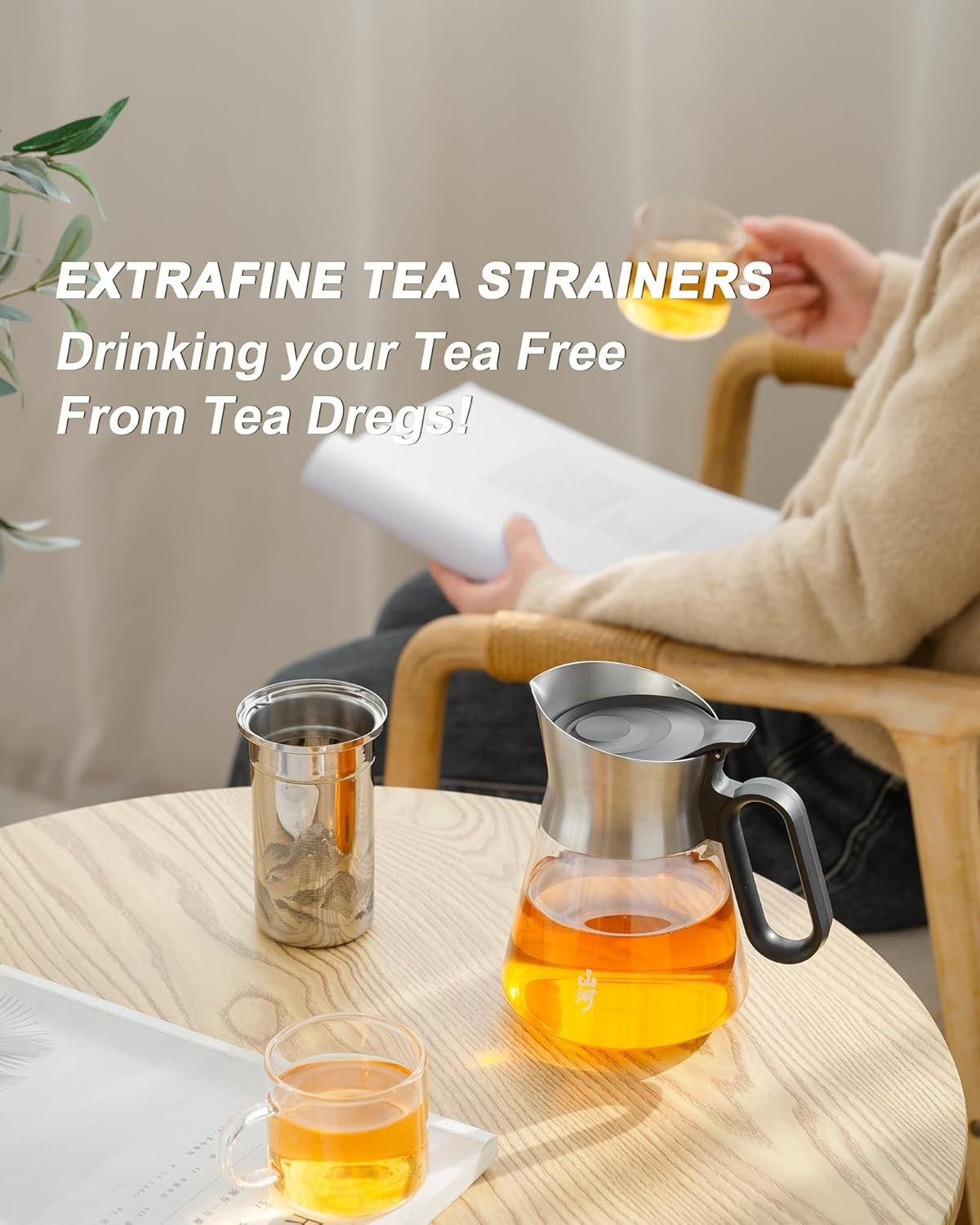 500ml Glass Teapot with Infuser Loose Leaf Tea Pot Stainless Steel Spout