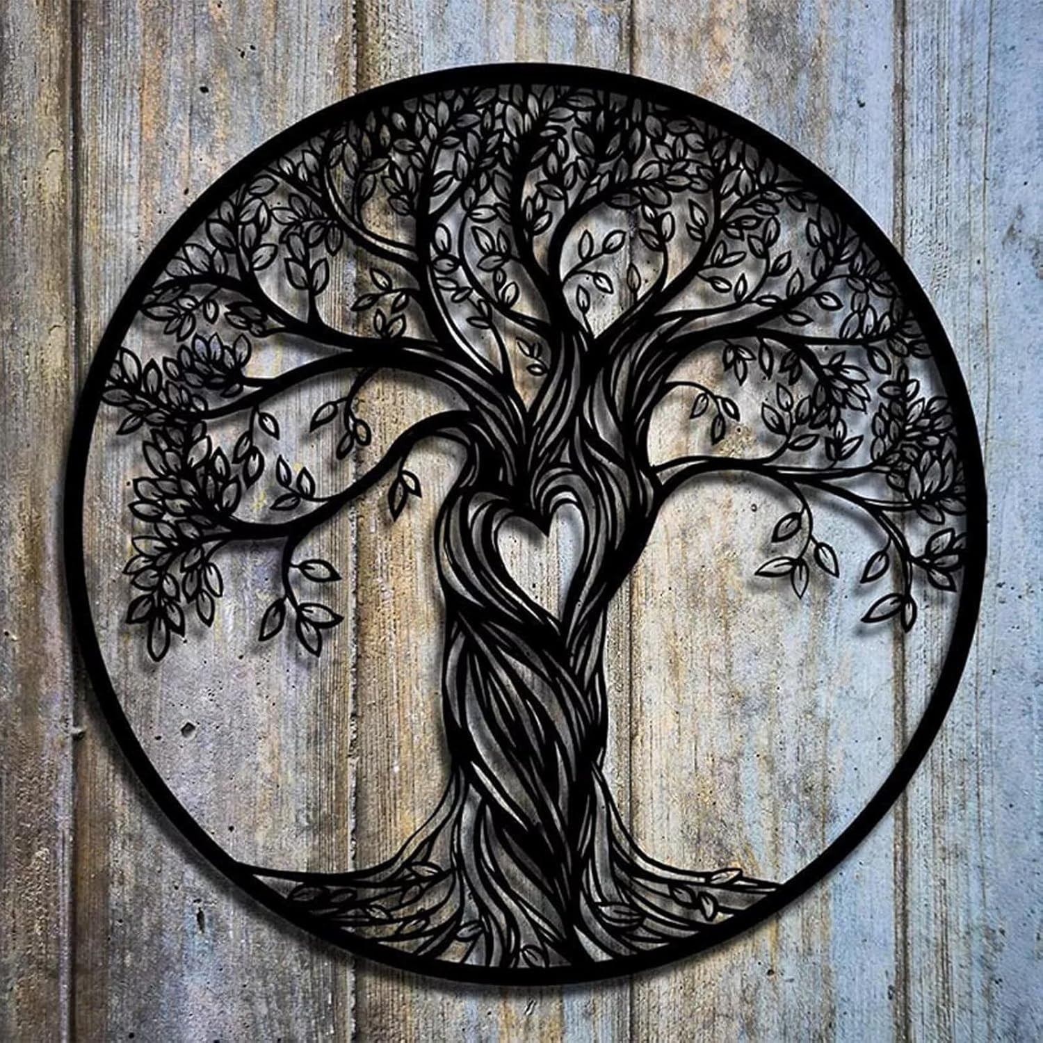 Tree of Life Metal Wall Art Family Tree Hanging Home Decor 30cm