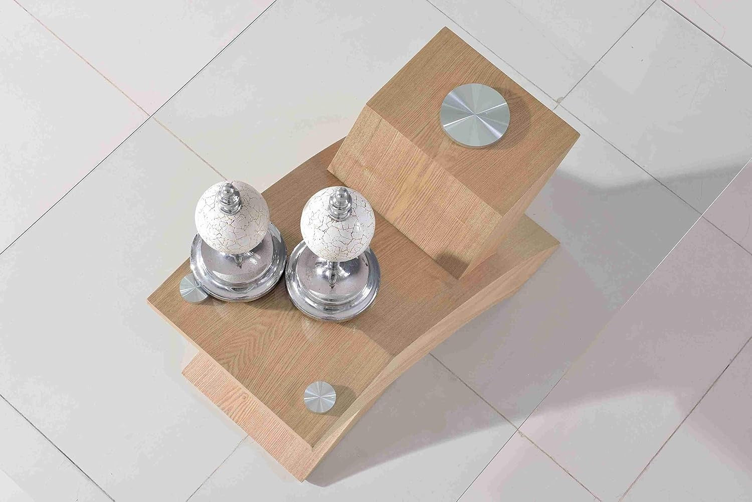 Modern Glass & Oak Coffee Table 135x80cm X-Shape Base Stylish Living Room