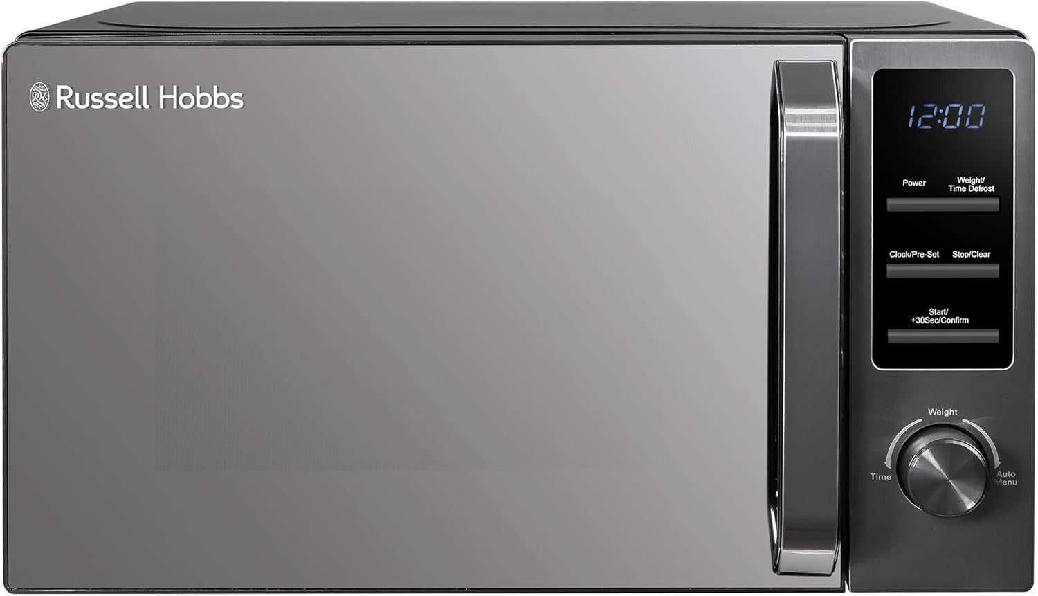 Russell Hobbs 20L 800W Digital Microwave 8 Auto Cook Menus Dark Steel