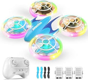 Mini Drone for Kids with 6 LED Modes, 3 Batteries, 360° Flip & Safe Design