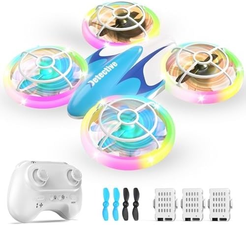 Mini Drone for Kids with 6 LED Modes, 3 Batteries, 360° Flip & Safe Design
