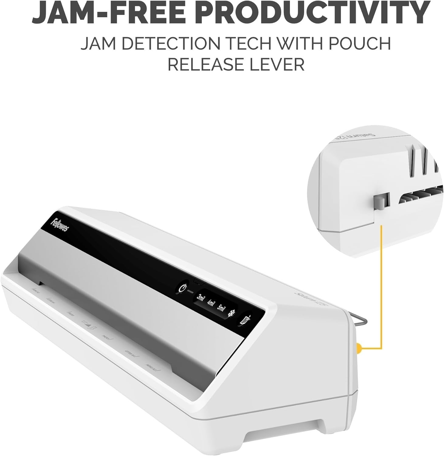 12.5” Thermal Laminator 60s Warm-Up Hot Cold Anti-Jam + Pouches