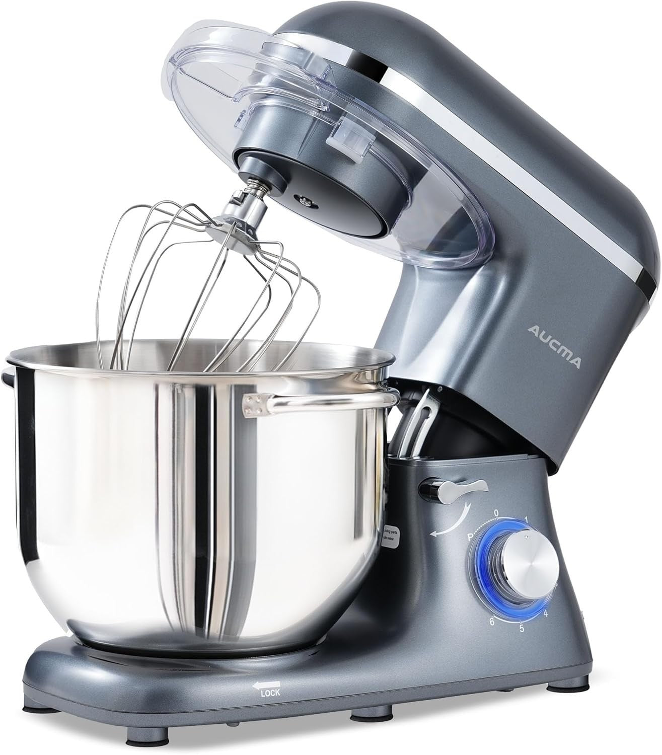 Powerful 7.5L Stand Mixer 6 Speed Kitchen Dough Hook Whisk Beater 1400W