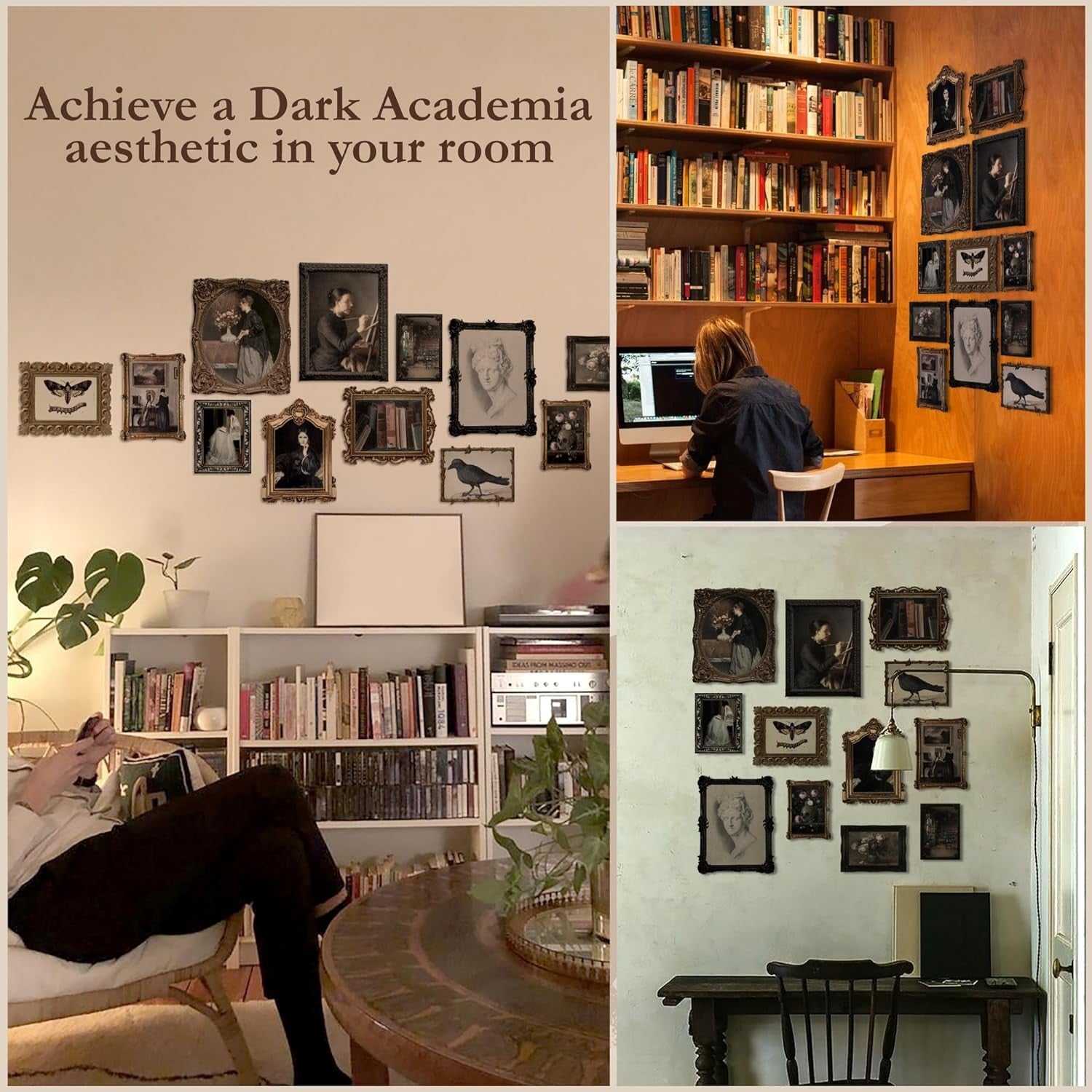 Dark Academia Victorian Wall Art Set 8x10 Ladies Portrait Prints