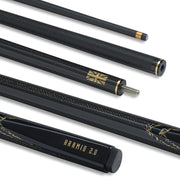 Carbon Fibre Snooker Pool Cue 57" 10mm Tip 2pc 19oz Radial Joint