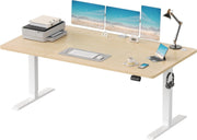 Electric Standing Desk 180x80cm Adjustable Beige Sit Stand Table W/Memory Preset