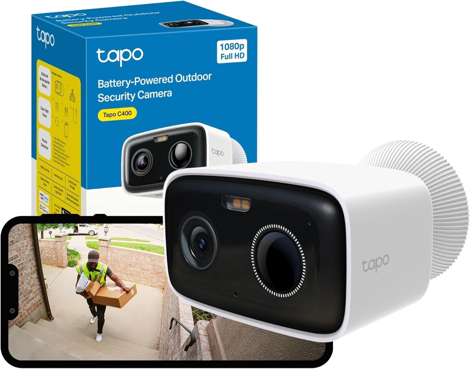 1080P Wireless Security Camera Outdoor 180 Day Battery AI Detection