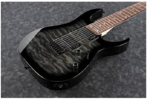 Electric Guitar Transparent Black Burst Maple Top 6 String