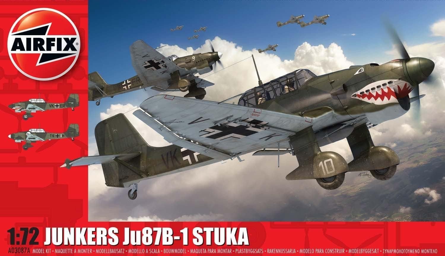 1:72 Junkers Ju87 B-1 Stuka Model Kit Plastic Plane Building Set 110 Parts