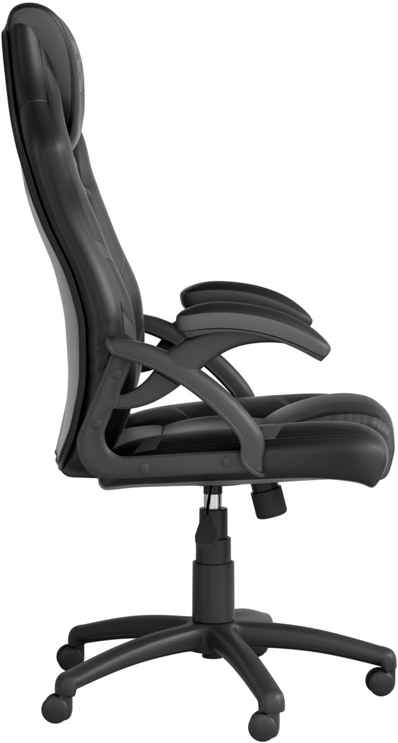 Ergonomic Gaming Chair Racing Style Swivel Office Seat Grey