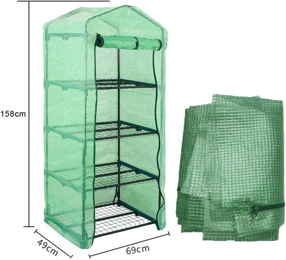 4 Tier Greenhouse Waterproof PE Cover 160x70x50cm | Weather-Resistant Plant Tent